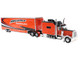 Peterbilt 379 Tractor with Enclosed Car Carrier Trailer Reliable Carriers Orange and Black Heavy Haul Truck Collection 1/43 Diecast Model Iconic Replicas 43-0632 Peterbilt 379 Tractor with Enclosed Car Carrier Trailer Reliable Carriers Orange and Black Heavy Haul Truck Collection 1/43 Diecast Model Iconic Replicas 43-0632