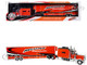 Peterbilt 379 Tractor with Enclosed Car Carrier Trailer Reliable Carriers Orange and Black Heavy Haul Truck Collection 1/43 Diecast Model Iconic Replicas 43-0632 Peterbilt 379 Tractor with Enclosed Car Carrier Trailer Reliable Carriers Orange and Black Heavy Haul Truck Collection 1/43 Diecast Model Iconic Replicas 43-0632