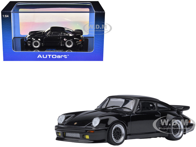 Porsche 911 930 Turbo Blackbird Black Wangan Midnight Comic #1 Version Manga 1/64 Diecast Model Car Autoart 20636