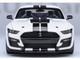 Ford Mustang Shelby GT500 Oxford White with Black Stripes 1/18 Model Car Autoart 73095