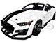 Ford Mustang Shelby GT500 Oxford White with Black Stripes 1/18 Model Car Autoart 73095 Ford Mustang Shelby GT500 Oxford White with Black Stripes 1/18 Model Car Autoart 73095
