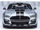 Ford Mustang Shelby GT500 Iconic Silver Metallic with Black Stripes 1/18 Model Car Autoart 73096