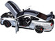 Ford Mustang Shelby GT500 Iconic Silver Metallic with Black Stripes 1/18 Model Car Autoart 73096
