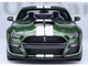 Ford Mustang Shelby GT500 Eruption Green Metallic with White Stripes 1/18 Model Car Autoart 73097