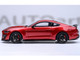 Ford Mustang Shelby GT500 Rapid Red Metallic with Black Stripes 1/18 Model Car Autoart 73098