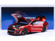 Ford Mustang Shelby GT500 Rapid Red Metallic with Black Stripes 1/18 Model Car Autoart 73098