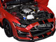 Ford Mustang Shelby GT500 Rapid Red Metallic with Black Stripes 1/18 Model Car Autoart 73098