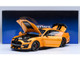 Ford Mustang Shelby GT500 Cyber Orange Metallic with Black Stripes 1/18 Model Car Autoart 73099