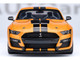 Ford Mustang Shelby GT500 Cyber Orange Metallic with Black Stripes 1/18 Model Car Autoart 73099