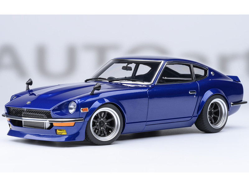 Nissan Fairlady Z RHD Right Hand Drive Akuma No Z Blue Metallic Wangan Midnight Comic #1 Version Manga 1/18 Model Car Autoart AA77453 Nissan Fairlady Z RHD Right Hand Drive Akuma No Z Blue Metallic Wangan Midnight Comic #1 Version Manga 1/18 Model Car Autoart AA77453