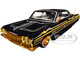 1964 Chevrolet Impala SS Lowrider Black Metallic with Gold Graphics and Gray Interior Lowriders Maisto Design Series 1/26 Diecast Models Maisto 32547-BK