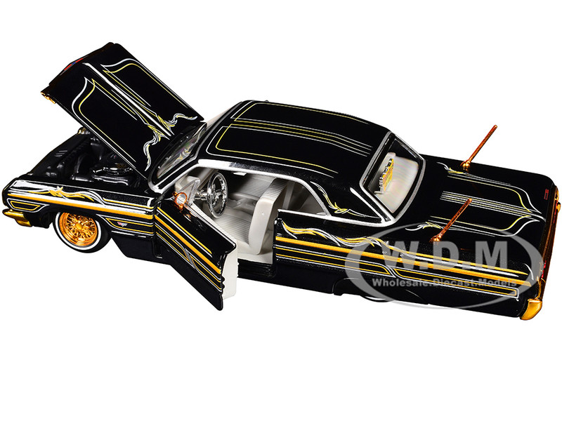 1964 CHEVROLET IMPALA SS LOWRIDER BLACK 1/26 DIECAST MODEL CAR BY