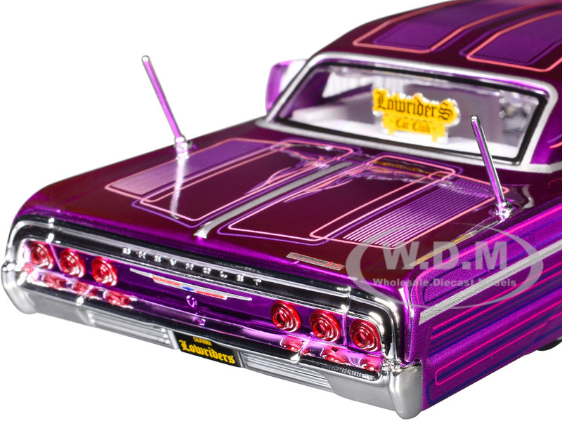 1964 CHEVROLET IMPALA SS LOWRIDER CANDY PURPLE 1/26 DIECAST CAR BY