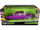 1964 Chevrolet Impala SS Lowrider Candy Purple with Graphics and White Interior Lowriders Maisto Design Series 1/26 Diecast Model Car Maisto 32547-PUR