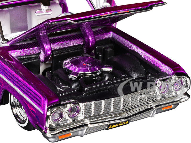 1964 CHEVROLET IMPALA SS LOWRIDER CANDY PURPLE 1/26 DIECAST CAR BY