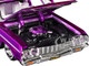 1964 Chevrolet Impala SS Lowrider Candy Purple with Graphics and White Interior Lowriders Maisto Design Series 1/26 Diecast Model Car Maisto 32547-PUR