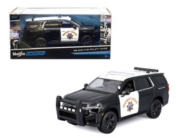 2021 Chevrolet Tahoe California Highway Patrol Black and White Authority Maisto Design Series 1/26 Diecast Model Car Maisto 32548CHP