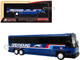 2001 MCI D4000 Coach Bus Greyhound Blue with Stripes Vintage Bus & Motorcoach Collection Limited Edition to 504 pieces Worldwide 1/87 (HO) Diecast Model Iconic Replicas 87-0620 2001 MCI D4000 Coach Bus Greyhound Blue with Stripes Vintage Bus & Motorcoach Collection Limited Edition to 504 pieces Worldwide 1/87 (HO) Diecast Model Iconic Replicas 87-0620