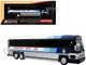 2001 MCI D4000 Coach Bus Brewster Gray Line White with Blue Stripes Vintage Bus & Motorcoach Collection Limited Edition to 504 pieces Worldwide 1/87 (HO) Diecast Model Iconic Replicas 87-0622