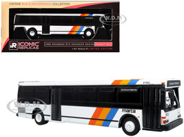 1980 Grumman 870 Advanced Design Transit Bus MARTA Atlanta White with Stripes Vintage Bus & Motorcoach Collection Limited Edition 1/87 (HO) Diecast Model Iconic Replicas 87-0623