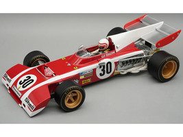 Ferrari 312 B2 #30 Clay Regazzoni Formula One F1 Belgian GP 1972 Mythos Series with Driver Figure and Display Case Limited Edition to 50 pieces Worldwide 1/18 Model Car Tecnomodel TMD18-321A