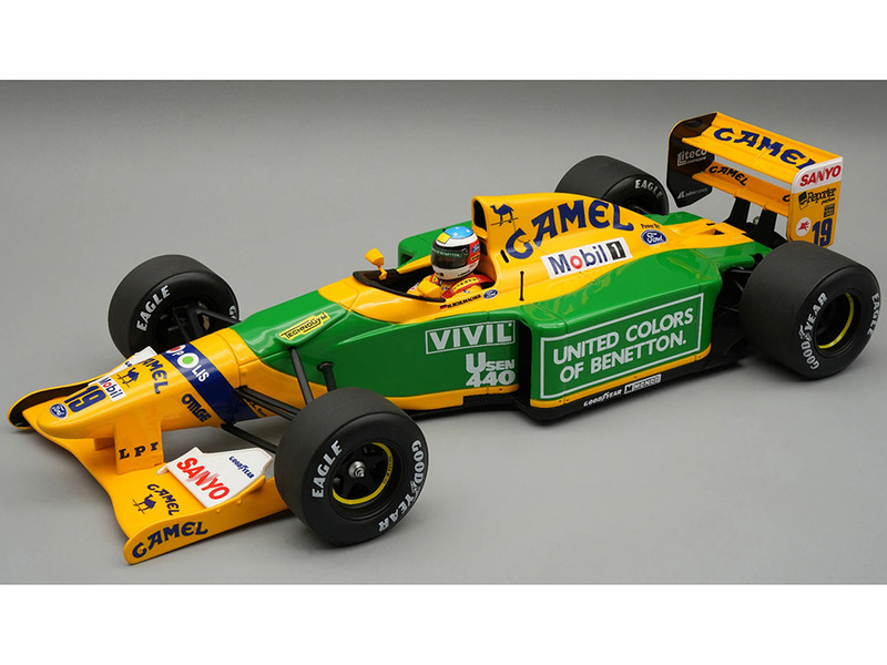 Benetton B192 #19 Michael Schumacher Winner Formula One F1 Belgian GP 1992 Mythos Series with Driver Figure and Display Case Limited Edition to 140 pieces Worldwide 1/18 Model Car Tecnomodel TMD18-404A Benetton B192 #19 Michael Schumacher Winner Formula One F1 Belgian GP 1992 Mythos Series with Driver Figure and Display Case Limited Edition to 140 pieces Worldwide 1/18 Model Car Tecnomodel TMD18-404A