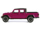 2021 Jeep Gladiator Overland Pickup Truck Purple with Matt Black Top 1/24 Diecast Model Car Motormax 79366pur
