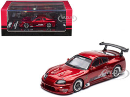 Toyota Supra A80 Top Secret GT300 RHD Right Hand Drive Red Metallic 1/64 Diecast Model Car Inno Models IN64-A80TS-RED