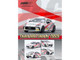 Toyota GR86 Tuned by CUSCO RHD Right Hand Drive White with Red and Gray Stripes 1/64 Diecast Model Car Inno Models IN64-GR86-CUSCO