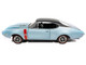 1968 Oldsmobile 442 W30 Holiday Coupe Teal Frost Metallic with Red Stripes and Black Vinyl Top Hemmings Motor News July 2023 Cover Car American Muscle Series 1/18 Diecast Model Car Auto World AMM1350