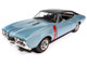 1968 Oldsmobile 442 W30 Holiday Coupe Teal Frost Metallic with Red Stripes and Black Vinyl Top Hemmings Motor News July 2023 Cover Car American Muscle Series 1/18 Diecast Model Car Auto World AMM1350
