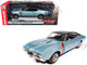 1968 Oldsmobile 442 W30 Holiday Coupe Teal Frost Metallic with Red Stripes and Black Vinyl Top Hemmings Motor News July 2023 Cover Car American Muscle Series 1/18 Diecast Model Car Auto World AMM1350