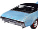 1968 Oldsmobile 442 W30 Holiday Coupe Teal Frost Metallic with Red Stripes and Black Vinyl Top Hemmings Motor News July 2023 Cover Car American Muscle Series 1/18 Diecast Model Car Auto World AMM1350