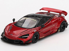 McLaren 720S LB Works Gem Red Metallic with Black Top Limited Edition 1/64 Diecast Model Car Mini GT MGT00828