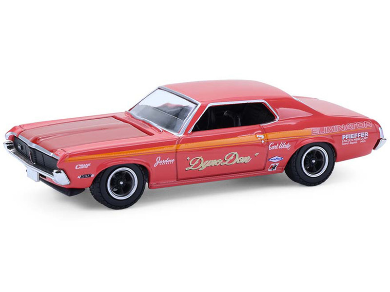 1969 Mercury Cougar Eliminator Dyno Don Red with Orange Stripes GreenLight Muscle Series 30 1/64 Diecast Model Car Greenlight 13370A
