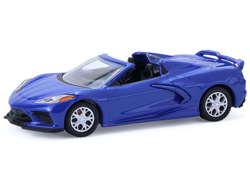 2021 Chevrolet Corvette Stingray Convertible Elkhart Lake Blue GreenLight Muscle Series 30 1/64 Diecast Model Car Greenlight 13370E