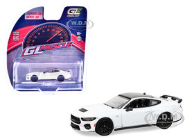 2024 Ford Mustang Oxford White with Black Top GreenLight Muscle Series 30 1/64 Diecast Model Car Greenlight 13370F