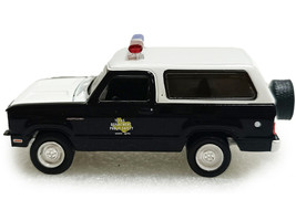1978 Dodge Ramcharger Police Vehicle Texas Department of Public Safety Highway Patrol Black with White Hood and Top Hobby Exclusive Series 1/64 Diecast Model Car Greenlight GL30541