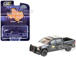 2023 Chevrolet Silverado Pickup Truck Texas Department of Public Safety Highway Patrol Black with White Hood Hobby Exclusive Series 1/64 Diecast Model Car Greenlight GL30543