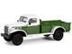 1950 Dodge Power Wagon Pickup Truck Green and White with 1 4 Ton Cargo Trailer Green Hitch & Tow Series 32 1/64 Diecast Model Cars Greenlight 32320A