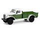 1950 Dodge Power Wagon Pickup Truck Green and White with 1 4 Ton Cargo Trailer Green Hitch & Tow Series 32 1/64 Diecast Model Cars Greenlight 32320A