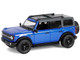 2021 Ford Bronco Black Diamond Velocity Blue Metallic with Black Top with Utility Trailer and Motorcycle Hitch & Tow Series 32 1/64 Diecast Model Cars Greenlight 32320C 2021 Ford Bronco Black Diamond Velocity Blue Metallic with Black Top with Utility Trailer and Motorcycle Hitch & Tow Series 32 1/64 Diecast Model Cars Greenlight 32320C