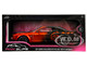 Dodge Challenger SRT Hellcat Orange Metallic and Black Pink Slips Series 1/18 Diecast Model Car Jada 35722
