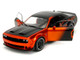Dodge Challenger SRT Hellcat Orange Metallic and Black Pink Slips Series 1/18 Diecast Model Car Jada 35722