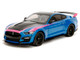 Ford Mustang Shelby GT500 Blue Metallic with Pink Stripes and Black Hood and Top Pink Slips Series 1/18 Diecast Model Car Jada 35723 Ford Mustang Shelby GT500 Blue Metallic with Pink Stripes and Black Hood and Top Pink Slips Series 1/18 Diecast Model Car Jada 35723