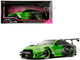 Nissan GT R R35 Liberty Walk Body Kit 2 0 RHD Right Hand Drive Green and Matt Black Pink Slips Series 1/18 Diecast Model Car Jada 35724
