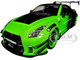 Nissan GT R R35 Liberty Walk Body Kit 2 0 RHD Right Hand Drive Green and Matt Black Pink Slips Series 1/18 Diecast Model Car Jada 35724