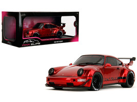 RWB Body Kit Red Metallic with Black Stripes Pink Slips Series 1/18 Diecast Model Car Jada 35726