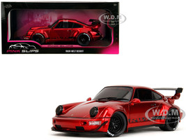 RWB Body Kit Red Metallic with Black Stripes Pink Slips Series 1/18 Diecast Model Car Jada 35726
