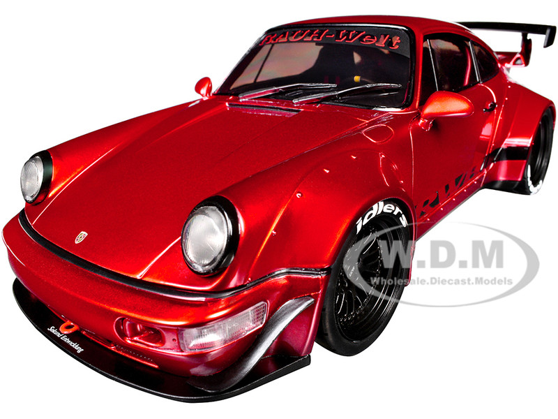 RWB Body Kit Red Metallic with Black Stripes Pink Slips Series 1/18 Diecast Model Car Jada 35726